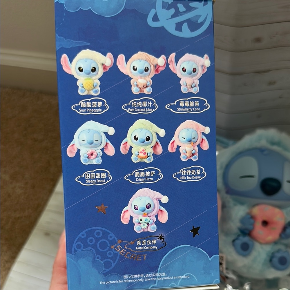 Miniso Disney Stitch Sleepy Donut Plush Keychain - Picture 5 of 5